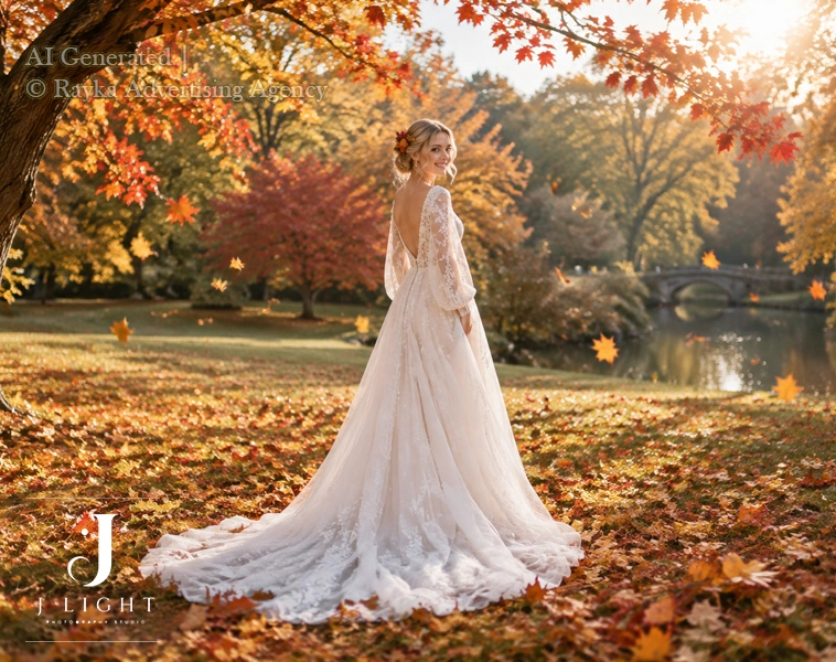 Fall bride portrait and Wedding Photography