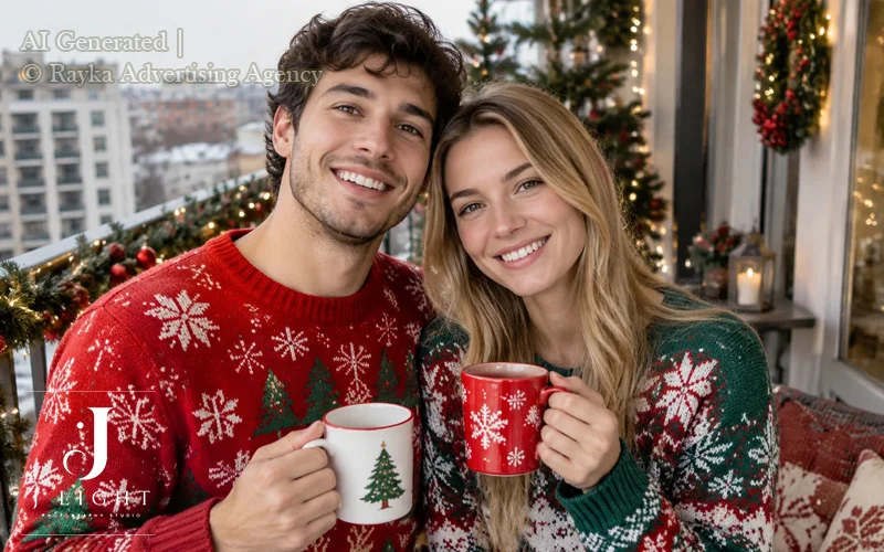 A Festive Balcony Photoshoot in apartment 